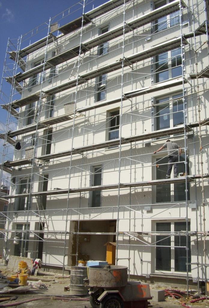 Exemple d'un ravalement de façade d'un immeuble.