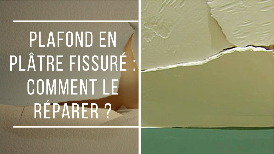 un plafond en plâtre fissuré