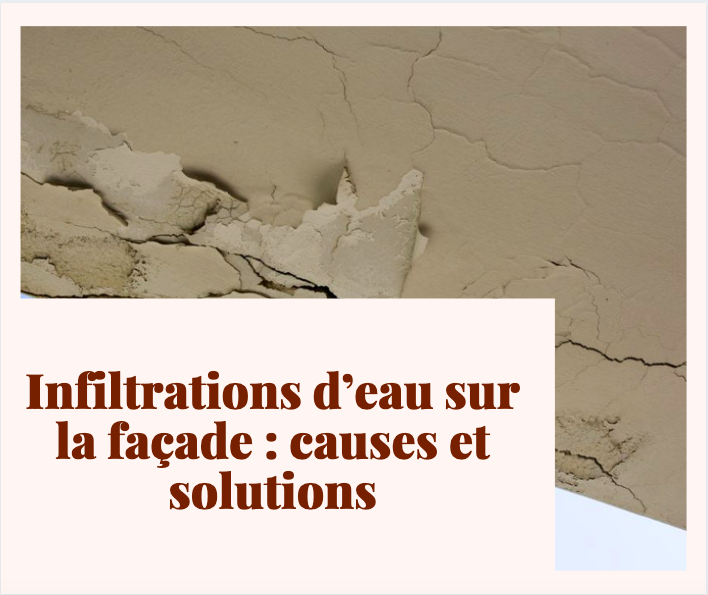 des infiltrations d'eau sur sa façade